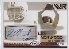 2015 Sage Auto /40 Levi Norwood #A39 Auto 0af
