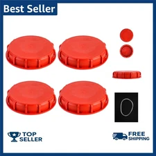 IBC Tote Caps, 4 Pack, 6-7/16’’ Gasketed Lid for 275–330 Gallon Containers HDPE.