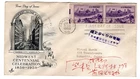 #994 Kansas City Centennial 1950 FDC - ArtCraft to Kumamito Japan