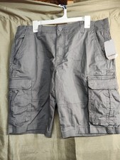 Mens Cargo Shorts 6 pockets 11 Inseam 38 Waist Gray Goodfellow Co BRAND NEW