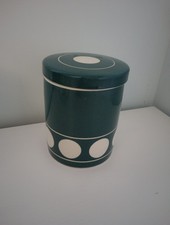 T G Green Cornish ware teal and white circles Judith Onions storage jar