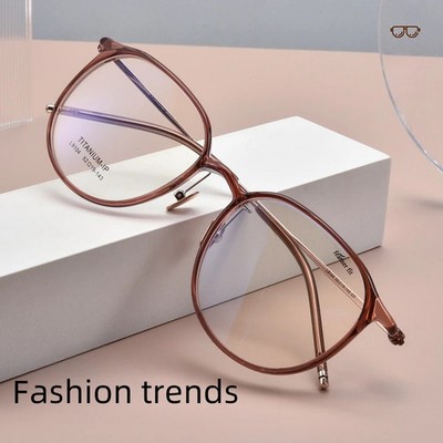 Ultra Light Eyeglasses Frames Retro Round Titanium Transparent Eyewear Men Women