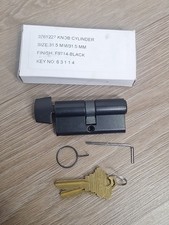 31.5 / 31.5 HOPPE NON LOGO 90 DEGREE KEYED PROFILE CYLINDER LOCK, BLACK