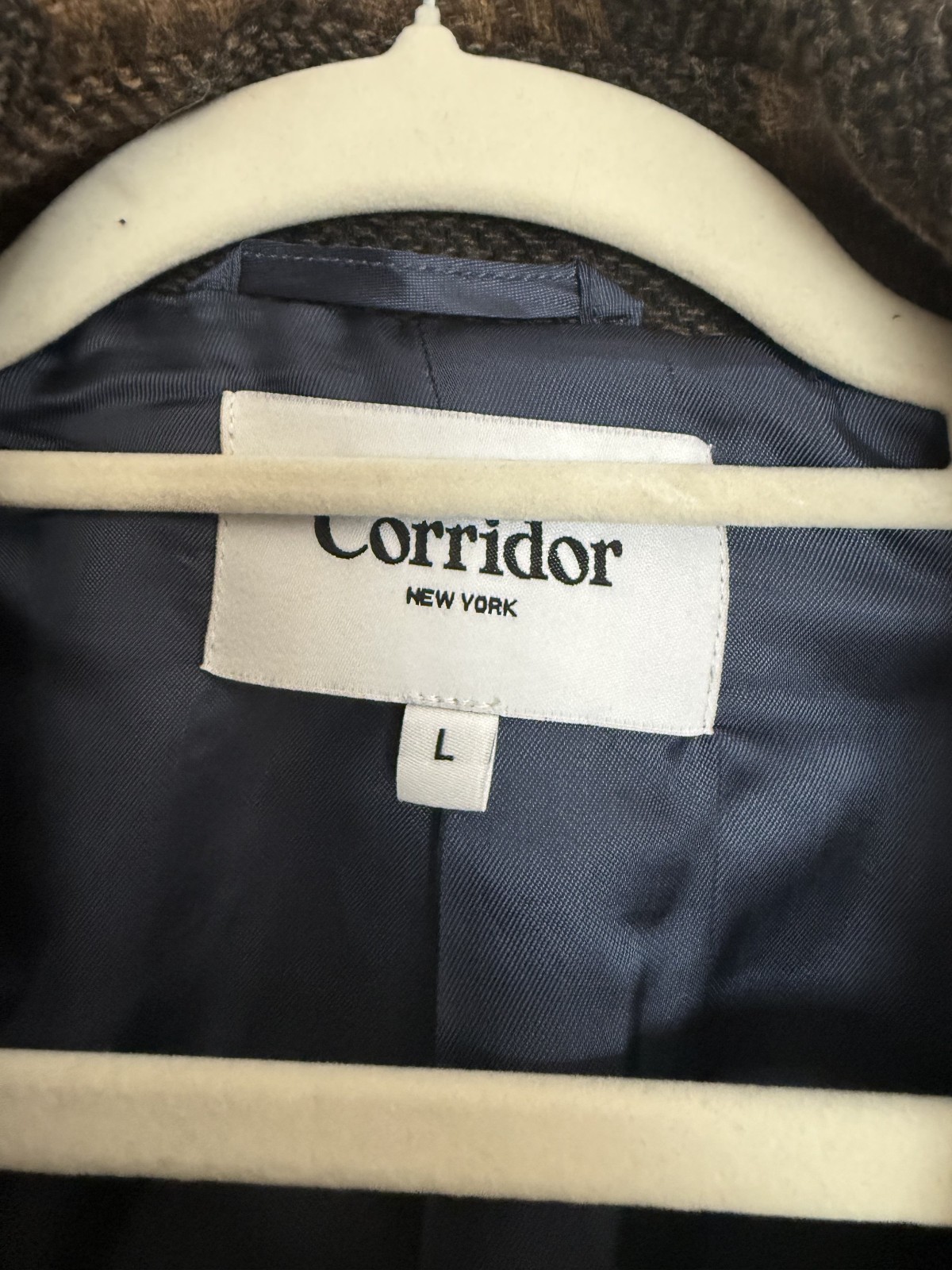 Corridor Brown Patchwork Wool Raglan Car Coat/Ove… - image 2