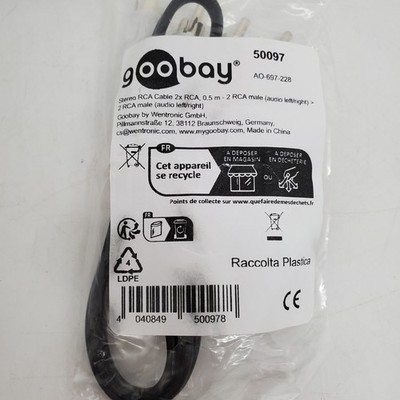 Goobay 50097 0,5m Audio-Video-Kabel 10Stk _0,2_5