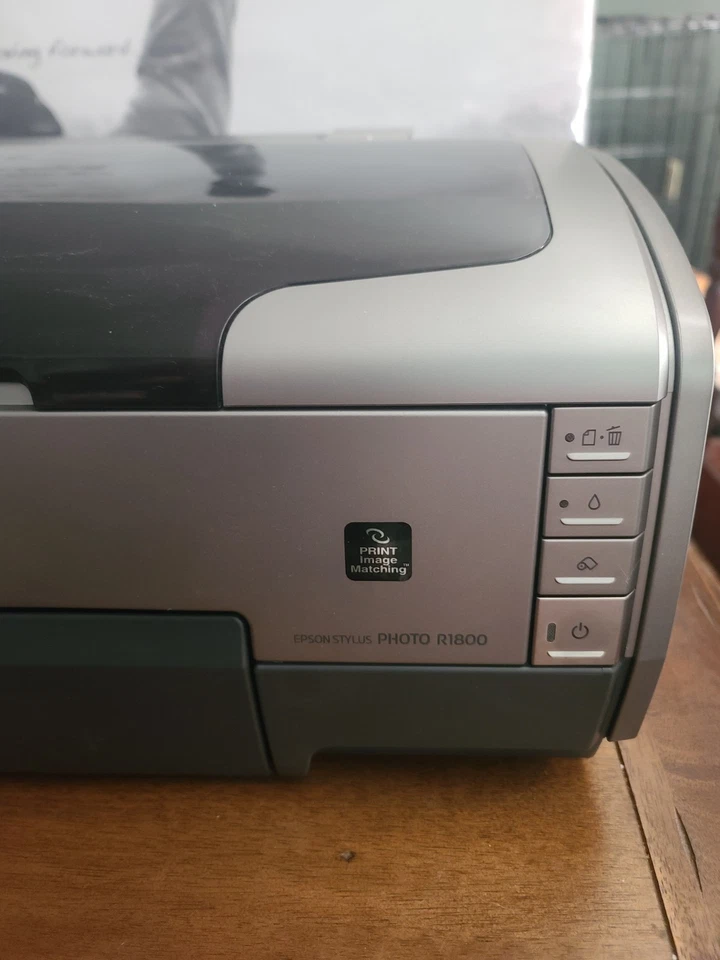 Epson Stylus Photo Printer R1800 Wide Format Inkjet Powers On (Read)  - Image 2 of 4