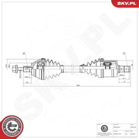 Esen SKV 40SKV166 Antriebswelle FüR Audi, Cupra ,Seat,Skoda,Vw