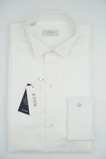 Eton White French Cuff Evening Shirt Tuxedo Bib Front Cotton 41 16 Contemporary