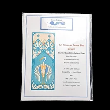 ORENCO ORIGINALS CROSS STITCH CHART:  ART NOUVEAU BIRD DESIGN    BM