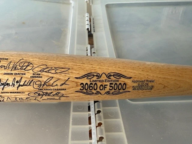 2004 Red Sox World Series Champions Edition Facsimile Signed Bat #3060 of 5000 - Image 2 of 4