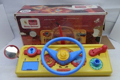 Winnie The Pooh Gabriel ''Busy Driver'' Car Dashboard Interactive Toy c.1976 w/Box