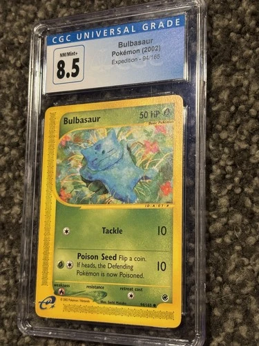 CGC 8.5 Bulbasaur 2002 Expedition 94/165 Pokemon Card PSA 8/9