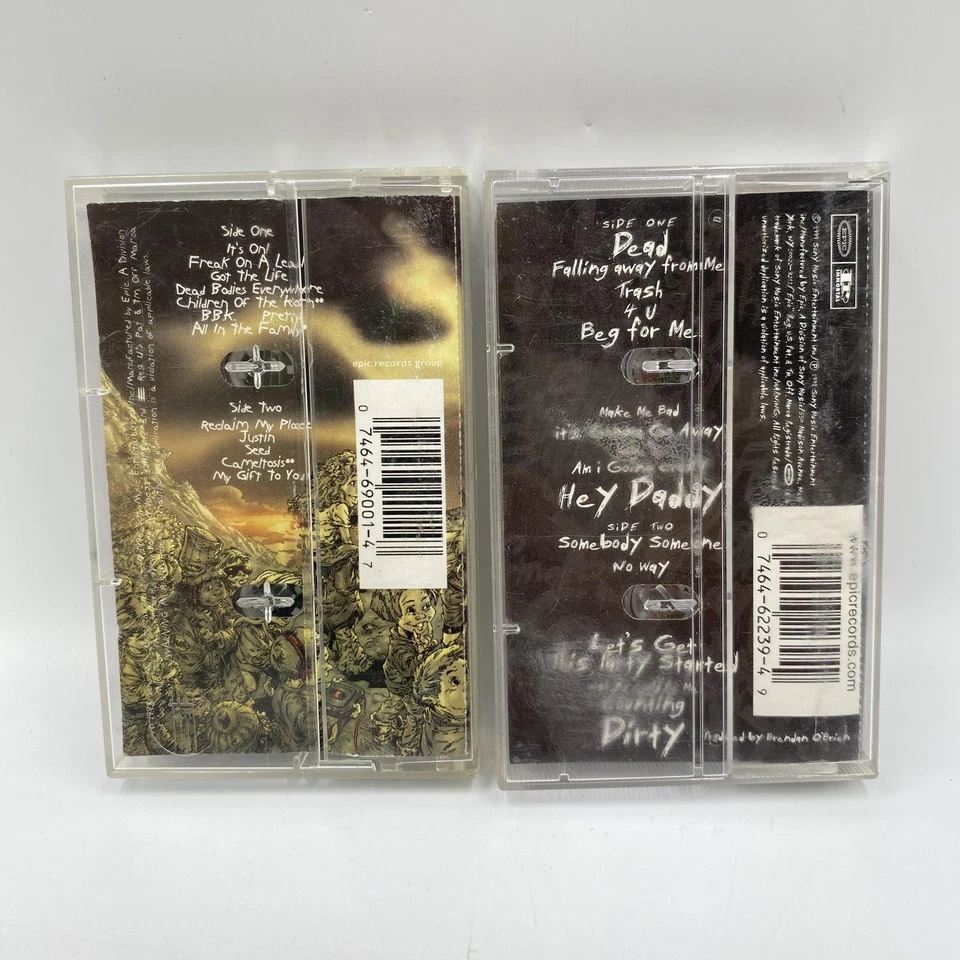 Vintage Korn Cassette Tapes Lot Follow the Leader 1998 Issues 1999 Nu Metal Foto 2 de 4