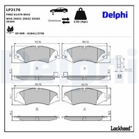 Bremsbelagsatz Scheibenbremse Delphi LP2176 FüR Rover L319 Landrover Discovery 4