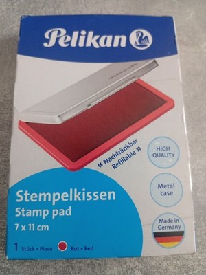 Pelikan Stempelkissen 7 × 11 cm Rot   Neu & OVP  Metallgehäuse   Made in Germany