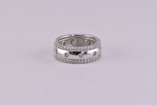Sterling Silver 7mm Cubic Zirconia Eternity Accented Band Ring 925 Sz: 5