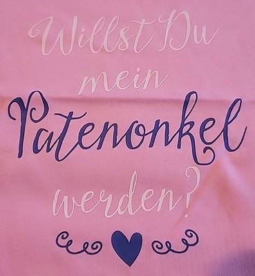 Baby Body Rosa Willst Du mein Patenonkel werden? Größe 12 Monate Rabbit Skins