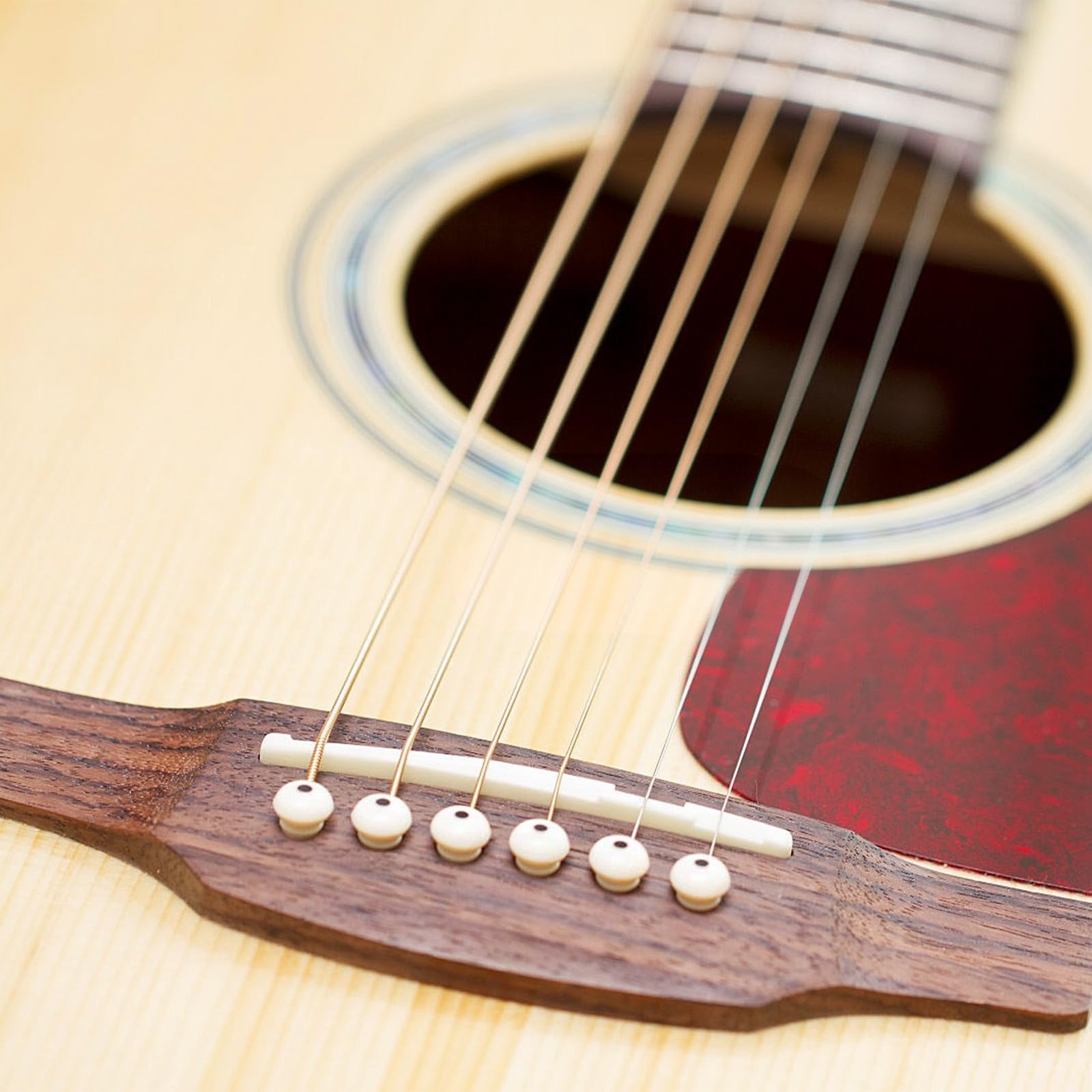 Blisstime 6 String Acoustic Guitar Bone Bridge Saddle And Nut Made