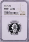 1960 Washington Quarter NGC PF69 STAR Cameo Brilliant White POP 9/0
