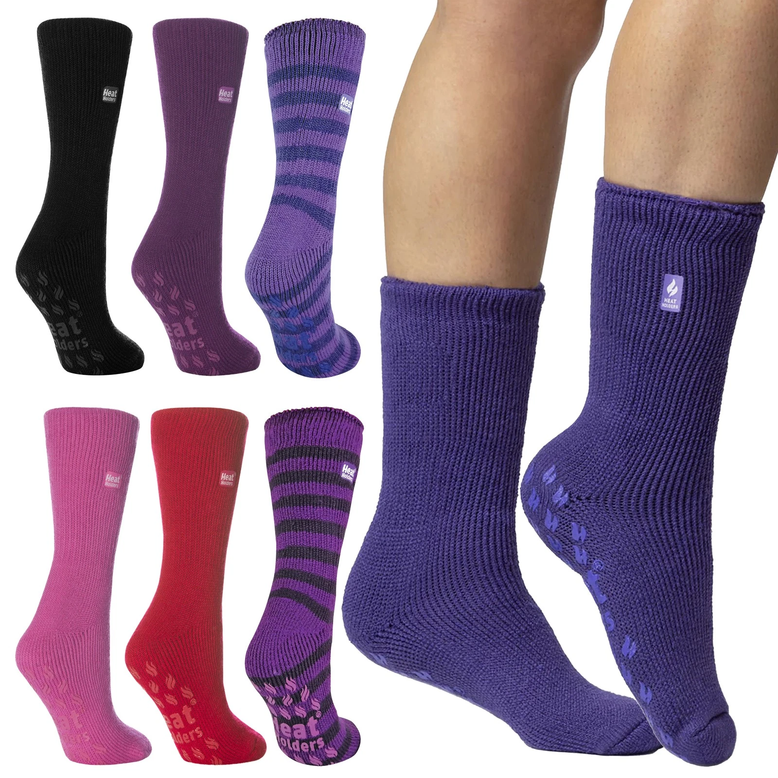 Heat Holders - Womens Thermal Heat Holders Slipper Socks 5-9 US - 37-42 eur