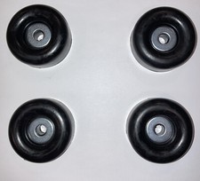 4 Black Rubber Bumper Air Compressor Feet 2.5" Diameter Made in USA Vibration