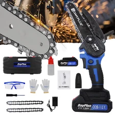 Cordless Chainsaw Electric One-Hand Saw Wood Cutter Battery for Tree Trimming