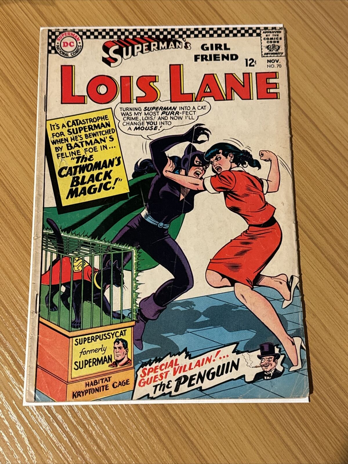 SUPERMANS GIRL FRIEND LOIS LANE #70 VG (DC 1966) 1st App Silver Age CATWOMAN