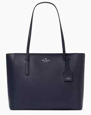 Kate Spade Schuyler Navy Blue Tote Handbag K7354 Purse Bag Charm NWT $359  FS