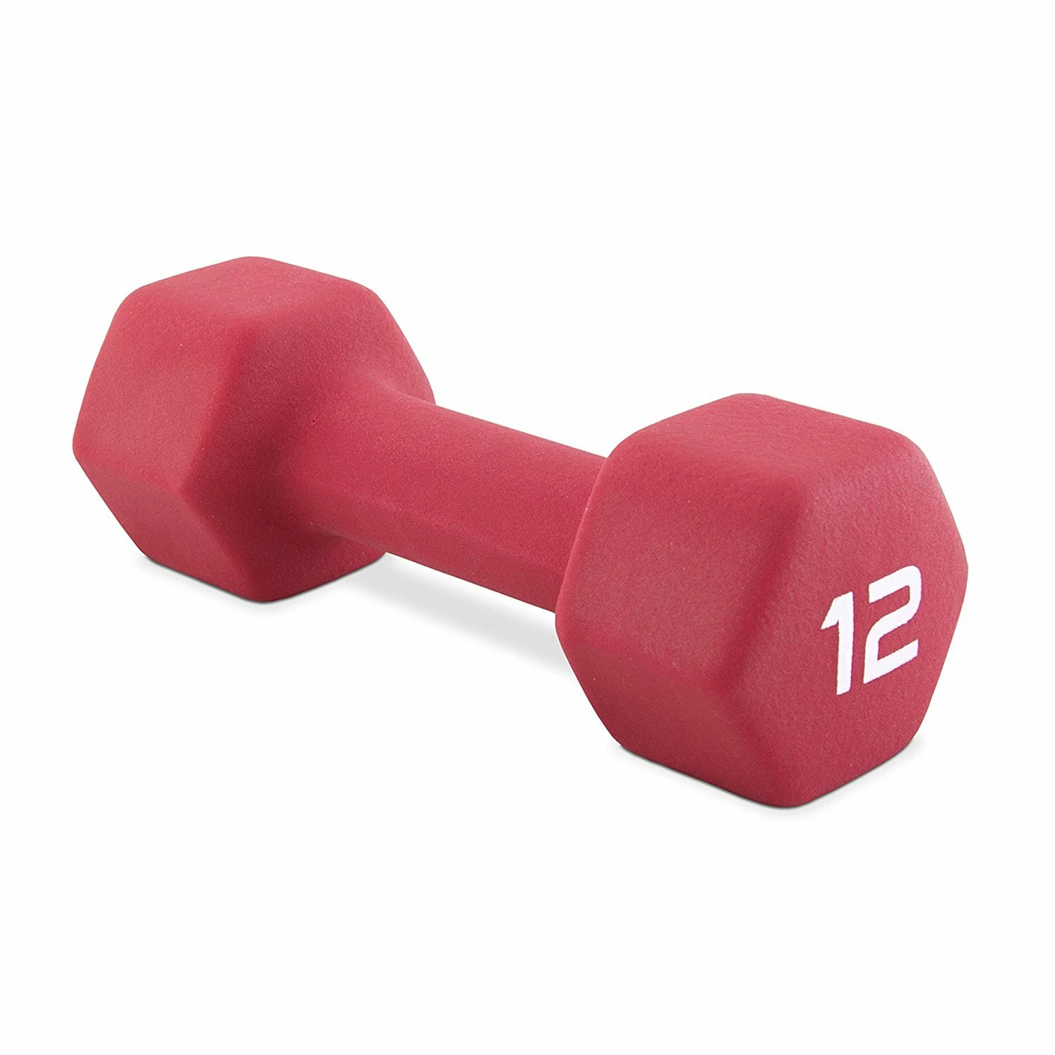CAP Barbell SDN5-012 Neoprene Coated Dumbbell Set 12lb - Red