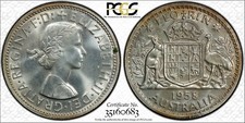 Australia 1958 PROOF FLORIN PCGS Graded PR64