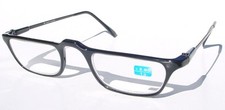 NWT Vintage 90's Carbon Fiber Rectangle Half Frame Reading Glasses 2.50 Black