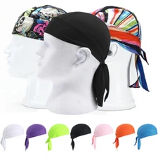 Cooling Do Rag Skull Cap Head Wrap Motorcycle Biker Doo Du Dew Bandana Hat US