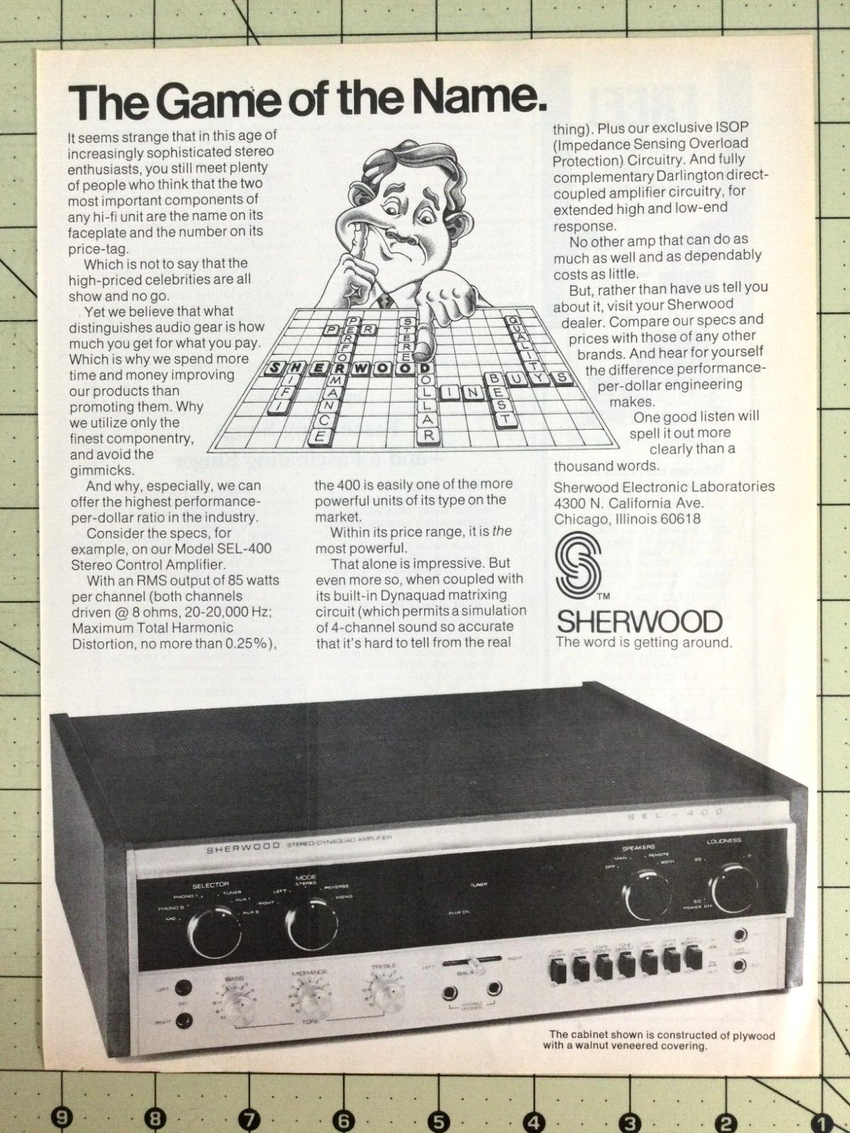 Sherwood SEL-400 vintage audio equipment - eBay listing photo 1