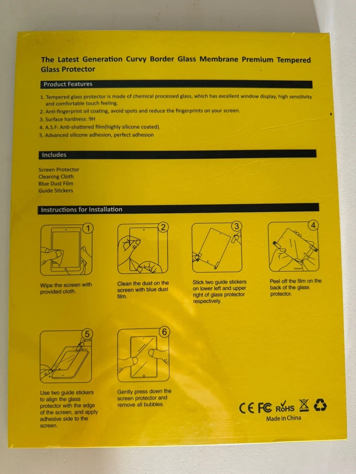 JETech Screen Protector for iPad Air 3 pro tempered glass NEW sealed - Image 3 of 3