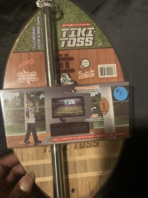 NEW Tiki Toss Original Hook And Ring Game 100% Bamboo - Deluxe Edition  FOOTBALL
