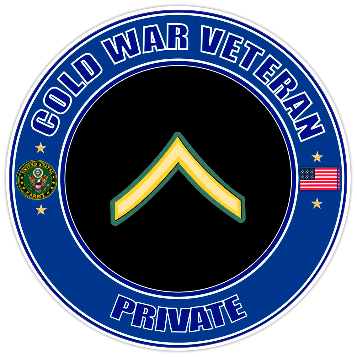 Cold War Veteran Private Bumper Sticker Military Vinyl Soldier Decal 5"