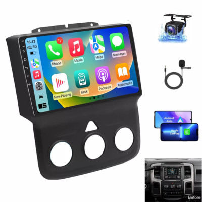 Carplay Android 12 Car Stereo Radio FM For Dodge Ram 1500 2500 2013-2018