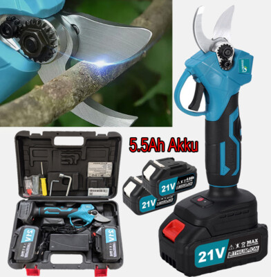 Akku-Elektrische Professionelle Baumschere Gartenschere 2x 5.5Ah Batterie DHL