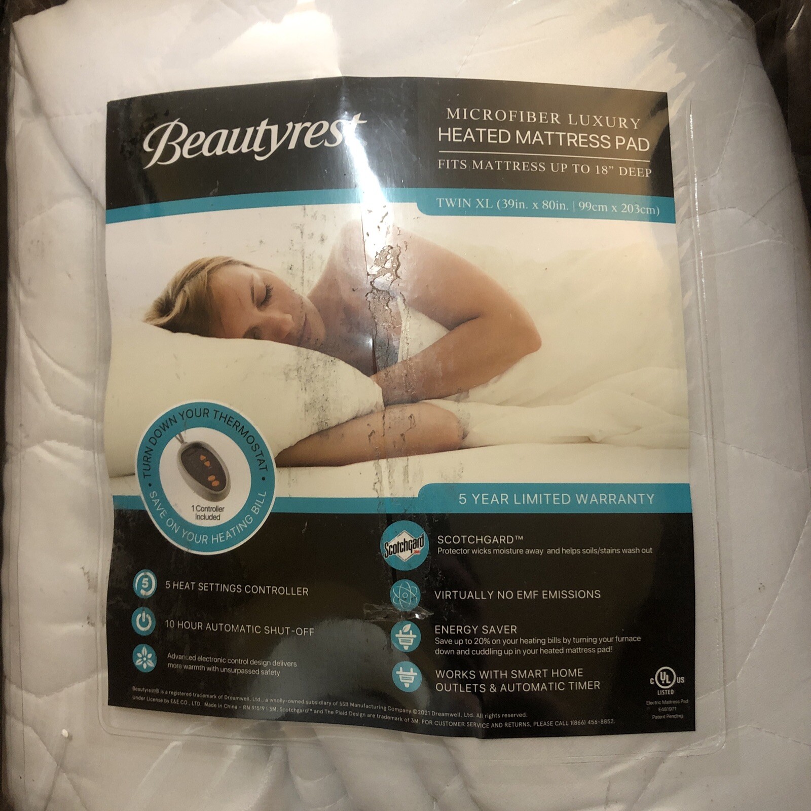 Beautyrest Heated Mattress Pad, Twin XL, Perfect Hospital Beds