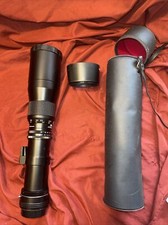Quantaray 400 mm f 6.3 Tele Lens Pentax K W/ 2X Converter Caps Case Filters Ex