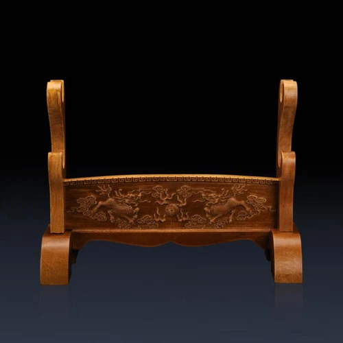 Wood Samurai Sword Katana Holder Stand Display Rack China Dragon Carved 1-3 Tier - Picture 8 of 9