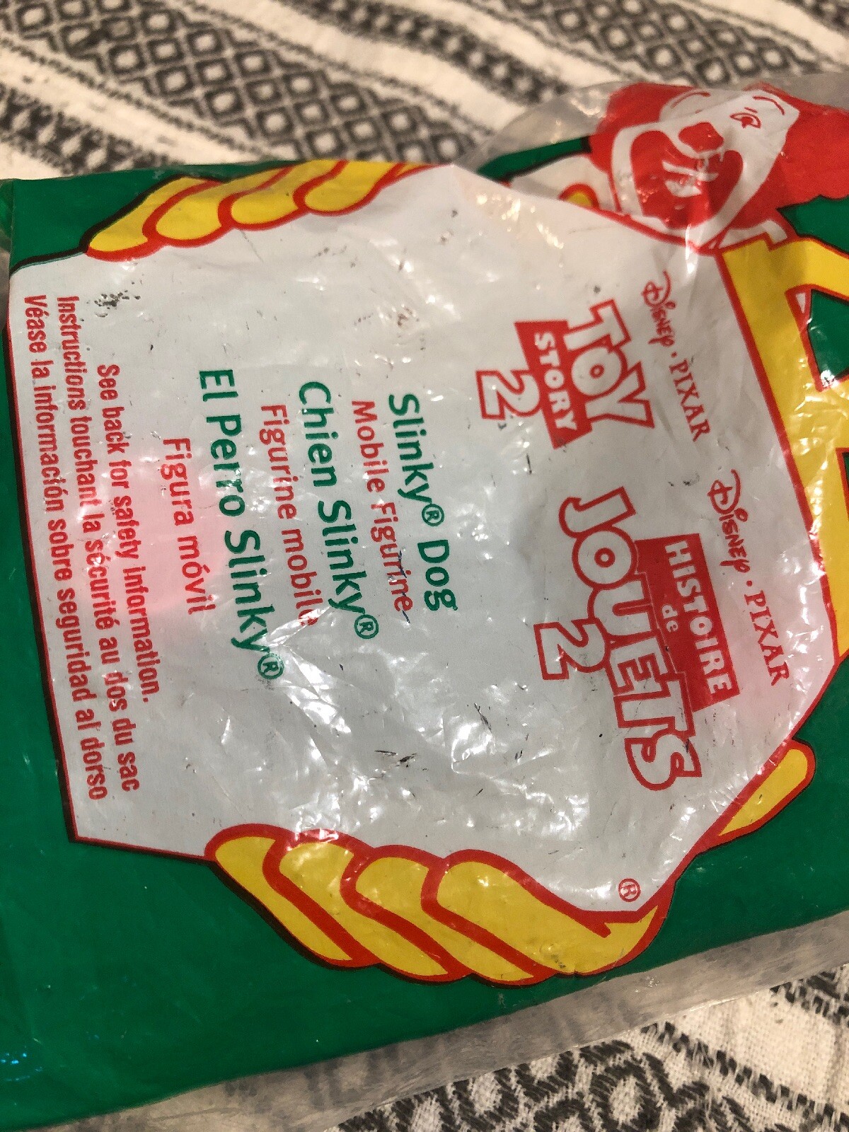 DISNEY/PIXAR 1999 TOY STORY 2 Slinky Dog MCDONALD'S TOY #4 IN THE SET NIP