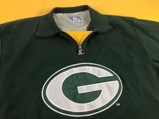 RARE Vintage 90s Green Bay Packers Starter Lined 1/4 Zip Sweatshirt Mens L