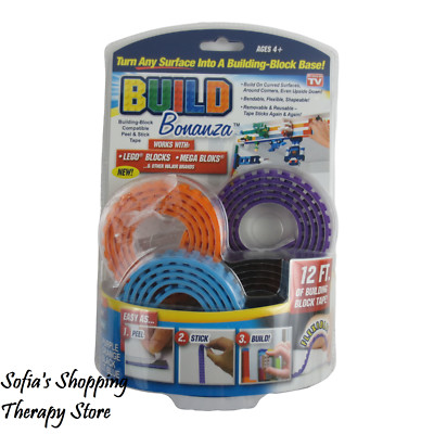 Build Bonanza 12 Ft of building block tape Bendable and Reusable NEW