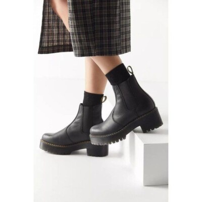 Doc Martens Rometty Black Leather Chelsea Boots Womens Size 10 42
