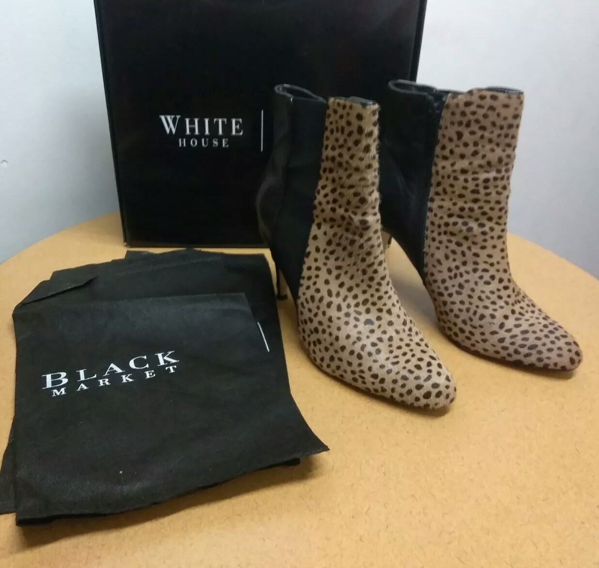 leopard and black boots