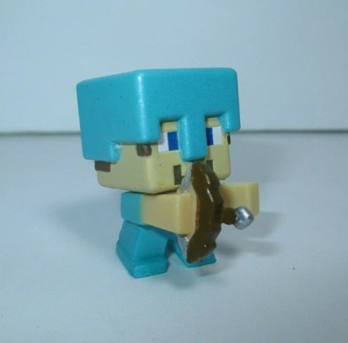 Minecraft Mini-Figures 1" Steve in Diamond Armor Bow Mini Action Figure Mojang