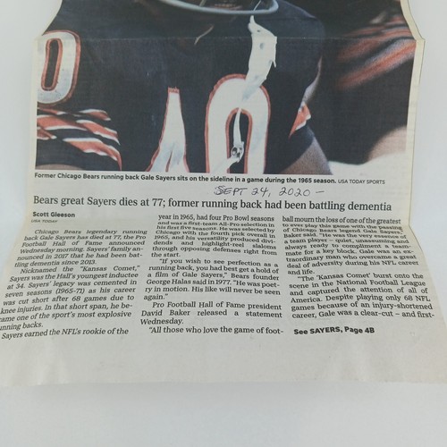 1997 Gale Sayers Bradford Exchange Collector Plate Sayers Six Touchdown Game - Imagen 20 de 20