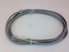 1 PIECE - TELEPHONE CORD RJ11 TO RJ11 - SILVER SATIN FINISH 15FT  ZTEL15FT