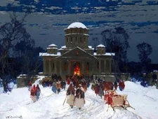 Oil Painting landscape winter On Canvas Handmade Modern art Home wall Decor 36"